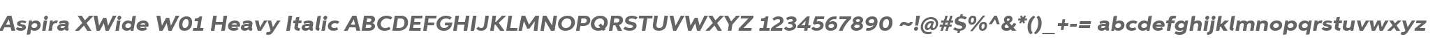 Aspira XWide W01 Heavy Italic