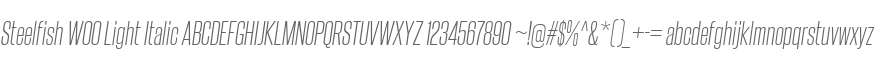 Steelfish W00 Light Italic