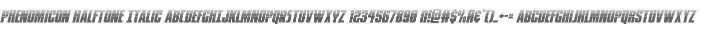 Phenomicon Halftone Italic