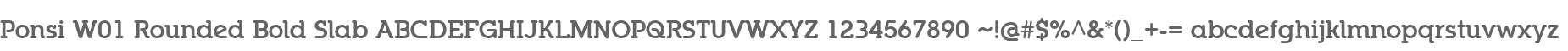 Ponsi W01 Rounded Bold Slab