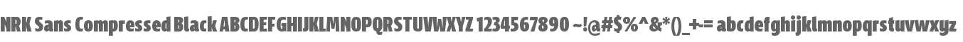NRK Sans Compressed Black