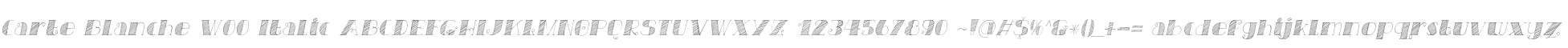 Carte Blanche W00 Italic