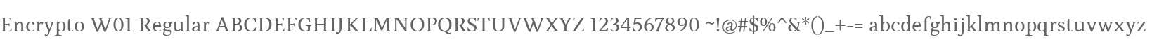 Encrypto W01 Regular