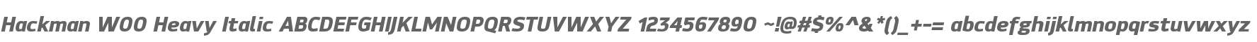 Hackman W00 Heavy Italic