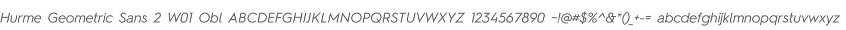 Hurme Geometric Sans 2 W01 Obl