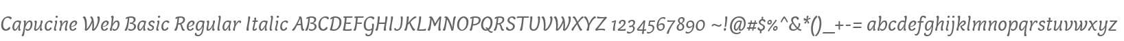 Capucine Web Basic Regular Italic