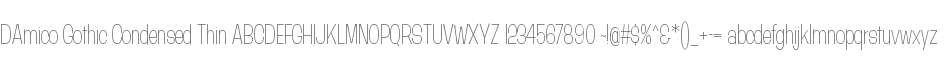 DAmico Gothic Condensed Thin