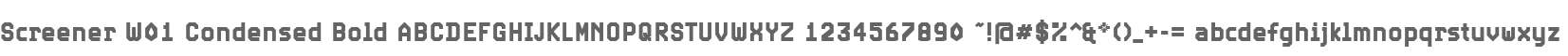 Screener W01 Condensed Bold