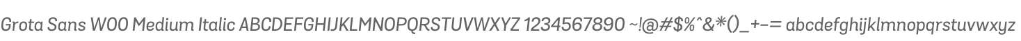 Grota Sans W00 Medium Italic