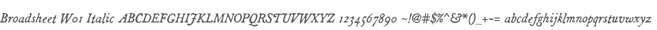 Broadsheet W01 Italic