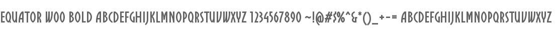 Equator W00 Bold