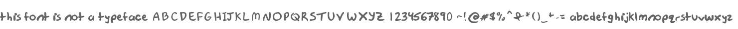 this font is not a typeface