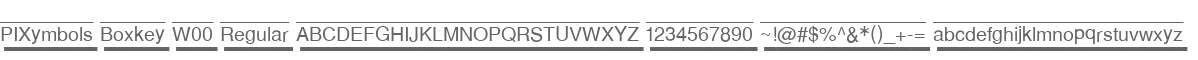 PIXymbols Boxkey W00 Regular