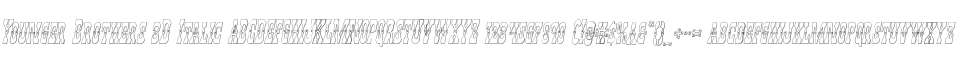 Younger Brothers 3D Italic