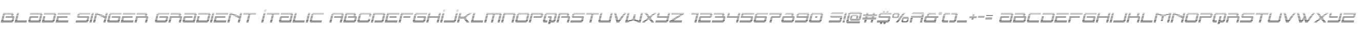 Blade Singer Gradient Italic