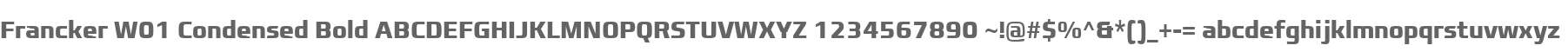 Francker W01 Condensed Bold