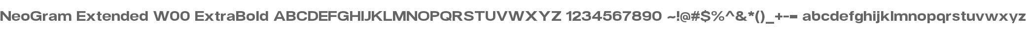NeoGram Extended W00 ExtraBold