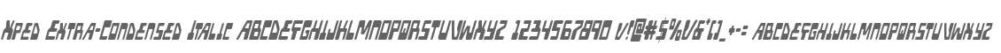 Xped Extra-Condensed Italic