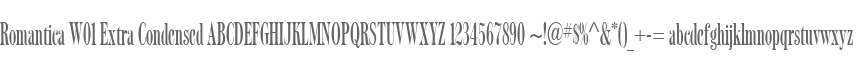 Romantica W01 Extra Condensed