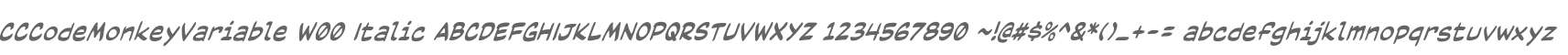 CCCodeMonkeyVariable W00 Italic
