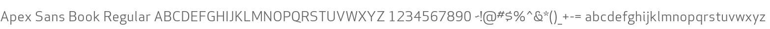 Apex Sans Book Regular