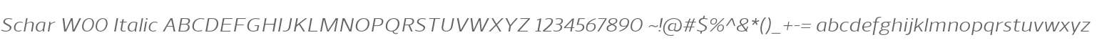 Schar W00 Italic