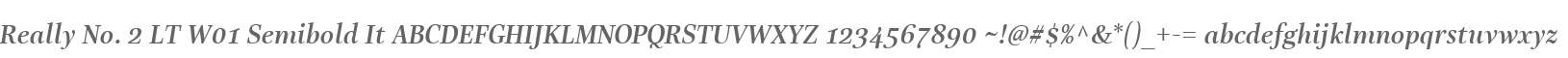 Really No. 2 LT W01 Semibold It