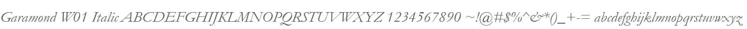 Garamond W01 Italic