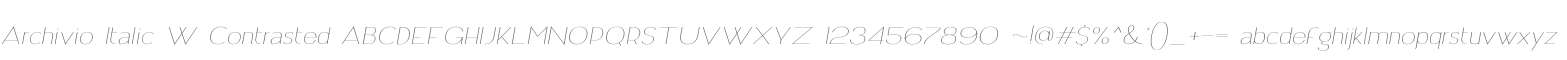 Archivio Italic W Contrasted