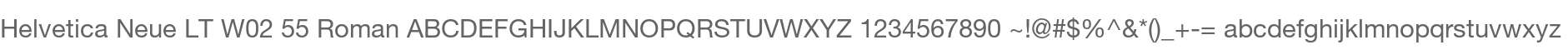 Helvetica Neue LT W02 55 Roman