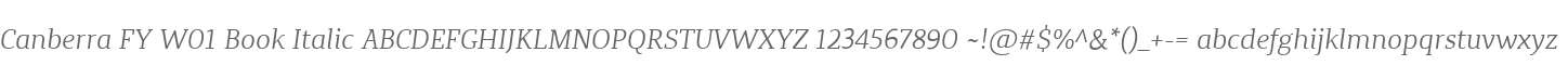 Canberra FY W01 Book Italic