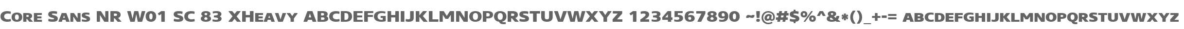 Core Sans NR W01 SC 83 XHeavy