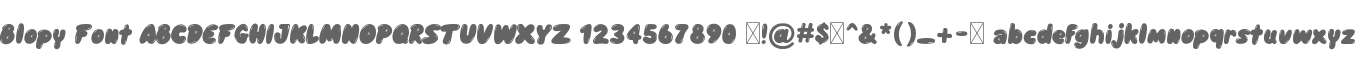Blopy Font