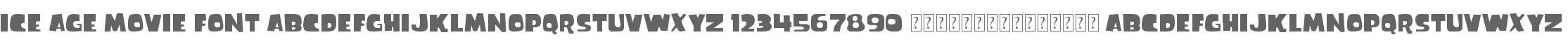 Ice Age Movie Font