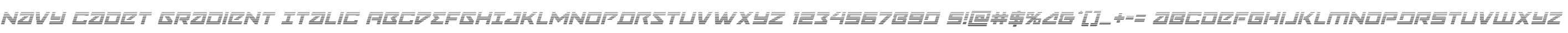 Navy Cadet Gradient Italic