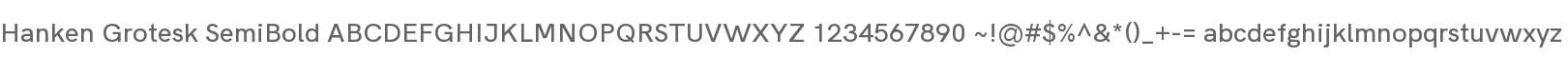 Hanken Grotesk SemiBold