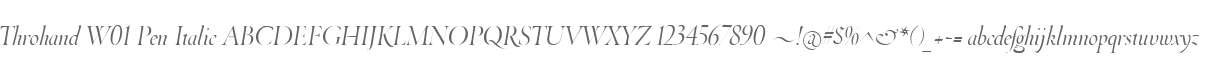 Throhand W01 Pen Italic