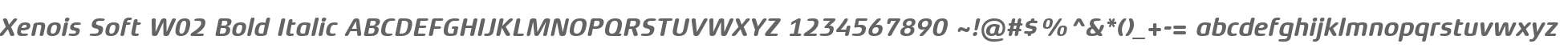 Xenois Soft W02 Bold Italic