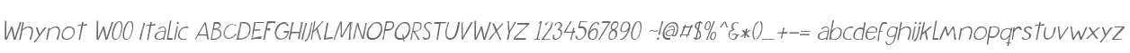 Whynot W00 Italic