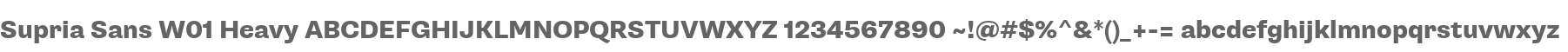 Supria Sans W01 Heavy