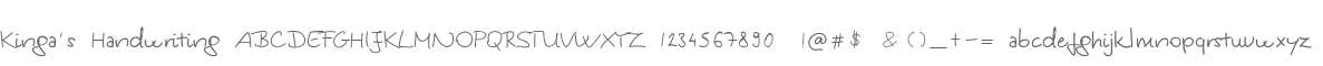 Kinga's Handwriting