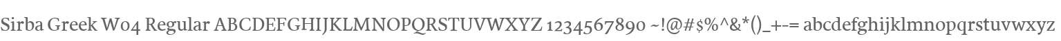 Sirba Greek W04 Regular