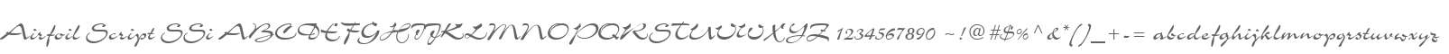 Airfoil Script SSi