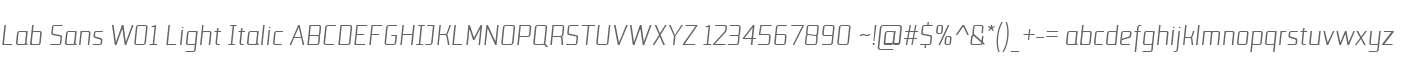 Lab Sans W01 Light Italic