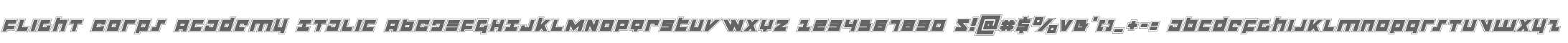 Flight Corps Academy Italic