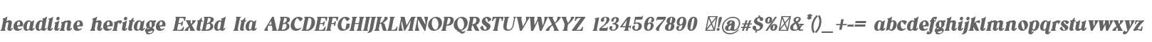 headline heritage ExtBd