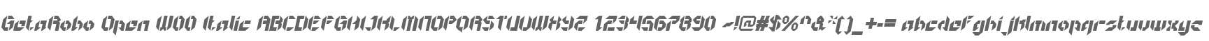 GetaRobo Open W00 Italic