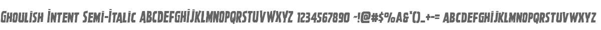 Ghoulish Intent Semi-Italic