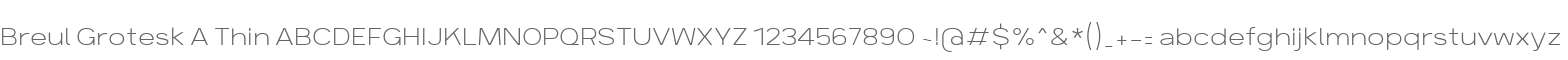 Breul Grotesk A Thin
