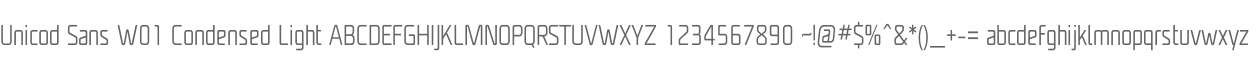 Unicod Sans W01 Condensed Light